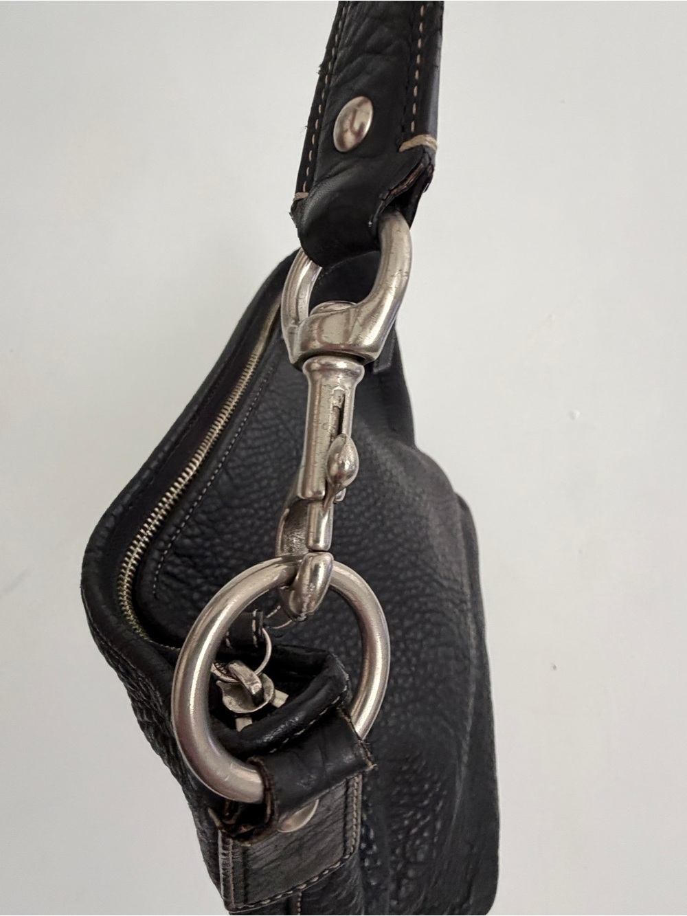 Vintage Coach F13094 Hobo Black Leather Shoulder/Hand Bag Retail $349 - Picture 10 of 16